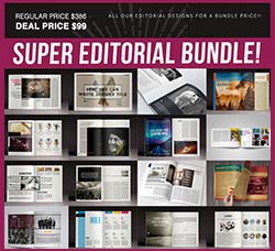 26套杂志画册影集indesign模板合集：Super editorial bundle